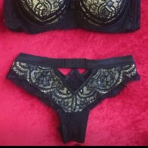 Honey Birdette Sophia Sin black/tan briefs XS